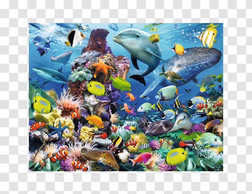 Jigsaw Puzzles Ravensburger Puzzle Video Game Melissa & Doug Shut-the-Box - Underwater - Coral Reef Fish Transparent PNG