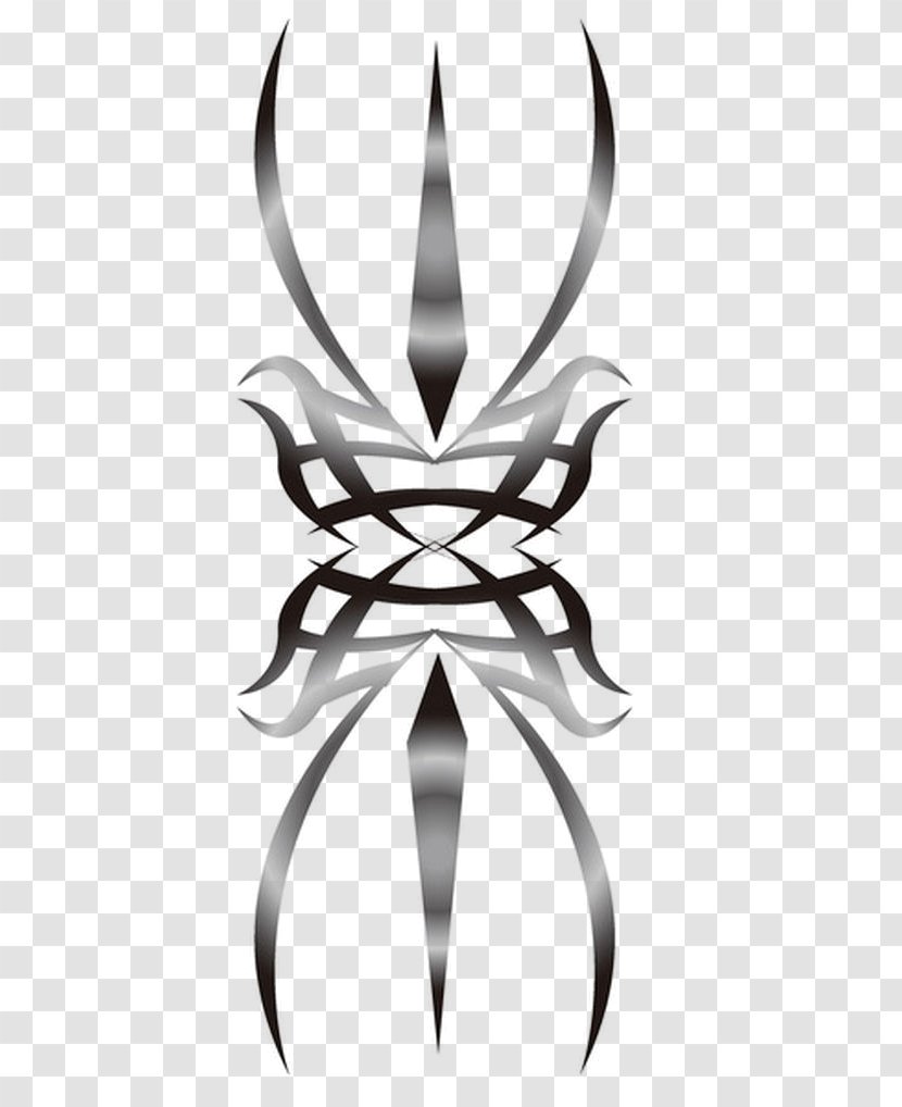 Tattoo Totem Clip Art - Symbol - Symmetrical Silver Vector Icon Transparent PNG