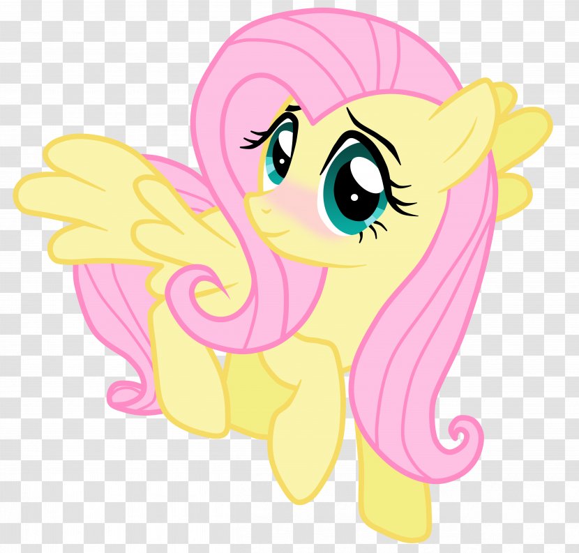 Fluttershy Pinkie Pie Applejack Rainbow Dash Pony - Cartoon - Little Transparent PNG