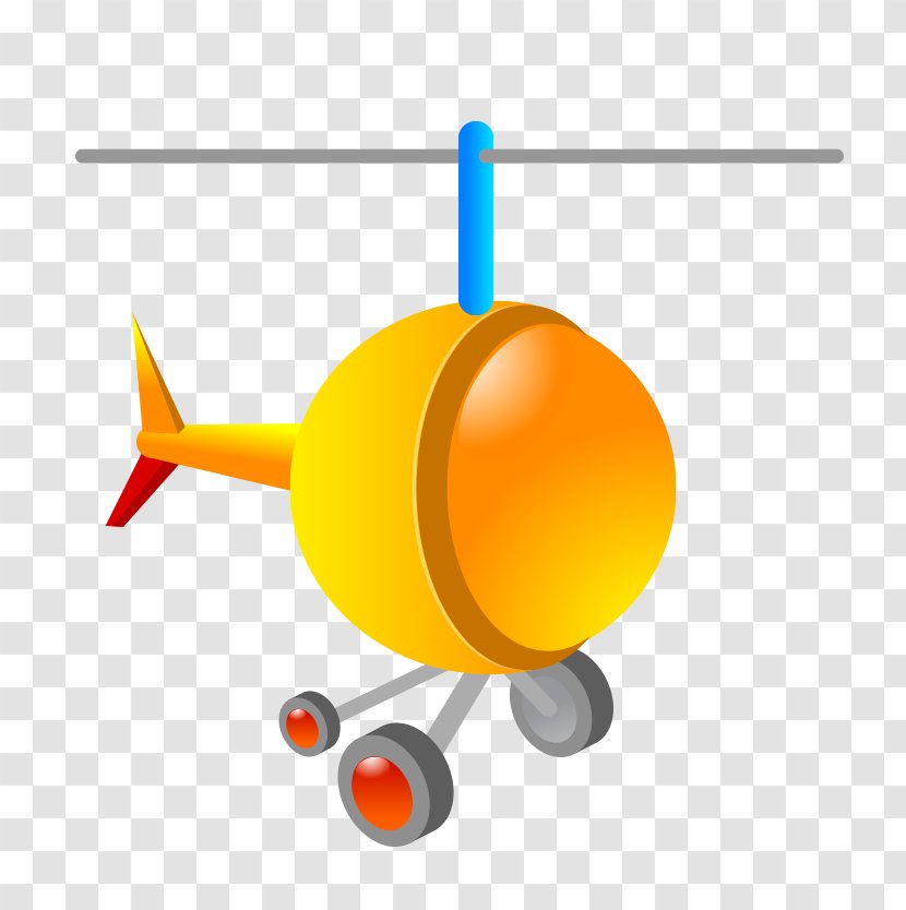 Airplane Aircraft Euclidean Vector - Orange - Children's Toys Transparent PNG