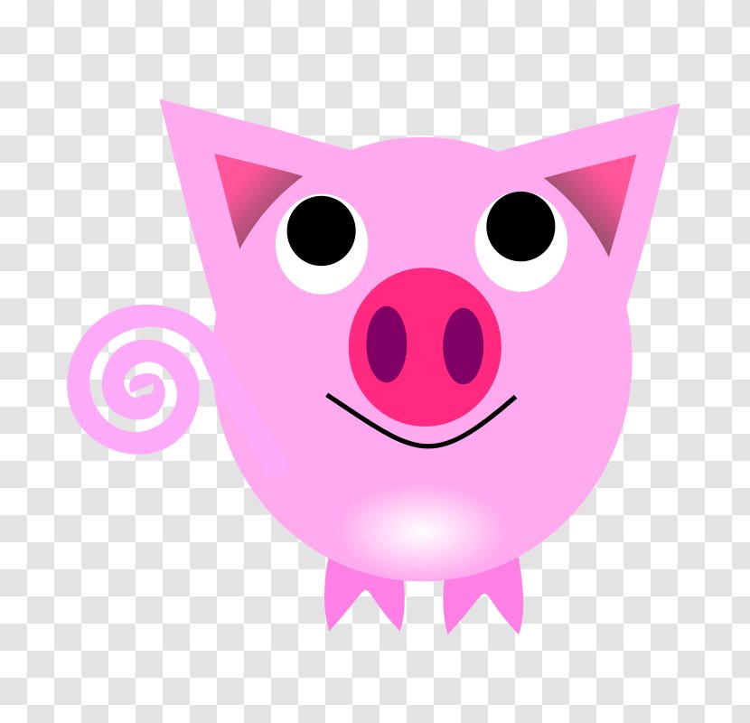 Pig Chinese Zodiac Goat Clip Art - Smile - Pink Pictures Transparent PNG