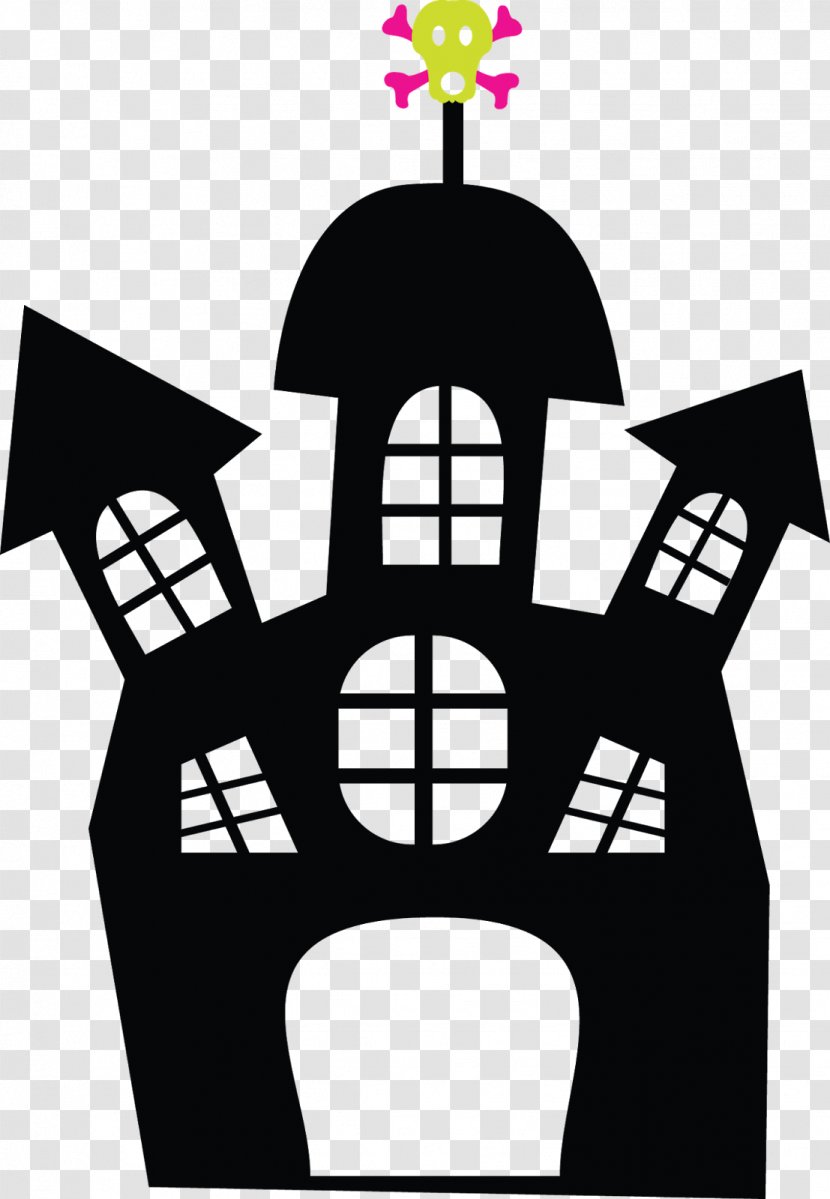 White Clip Art - Halloween Haunted House Transparent PNG