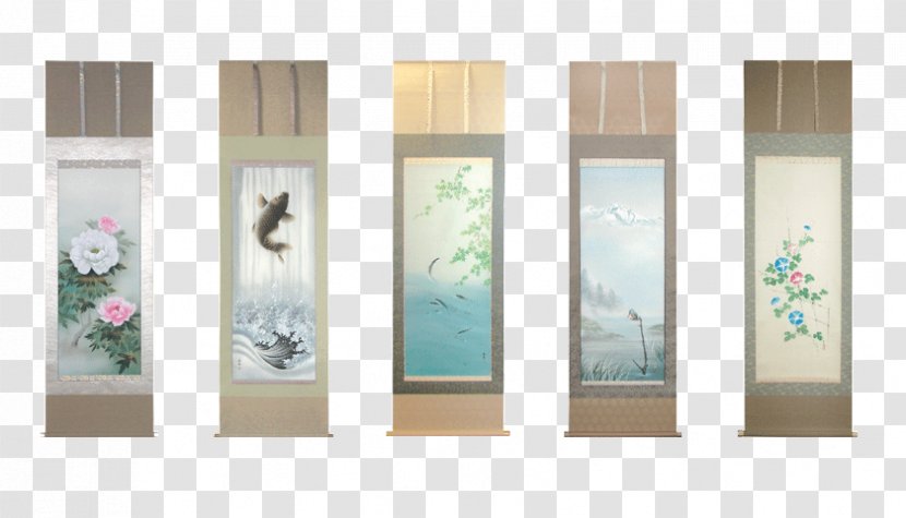 Japanese People Kakemono Hanging Scroll Season - Glass Transparent PNG