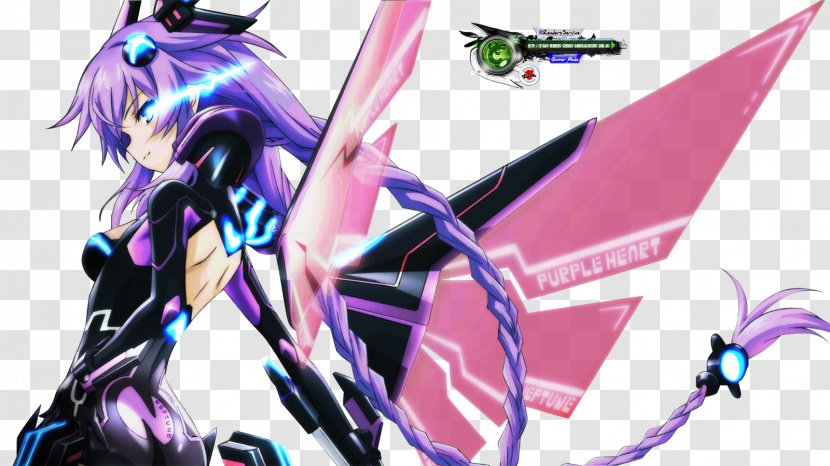 Hyperdimension Neptunia Mk2 Akihabara Video Game - Heart - Purple Transparent PNG