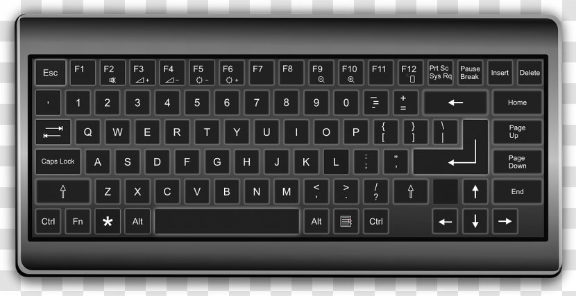 Screenshot Macintosh Microsoft Windows Personal Computer 7 - Alt Key - Black Keyboard Transparent PNG
