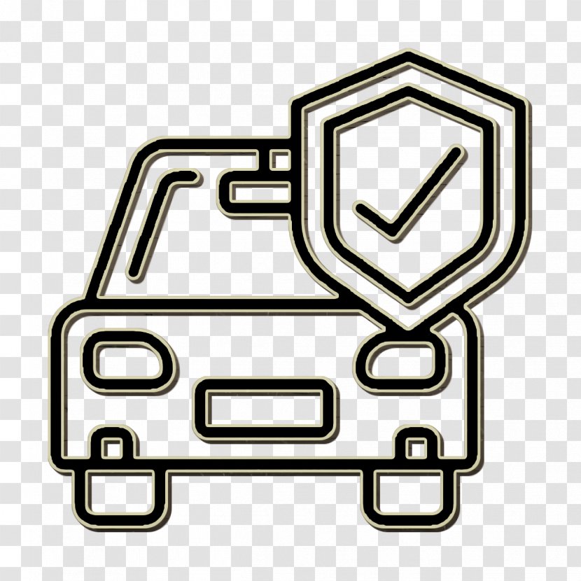 Car Icon Insurance - Line Art Symbol Transparent PNG