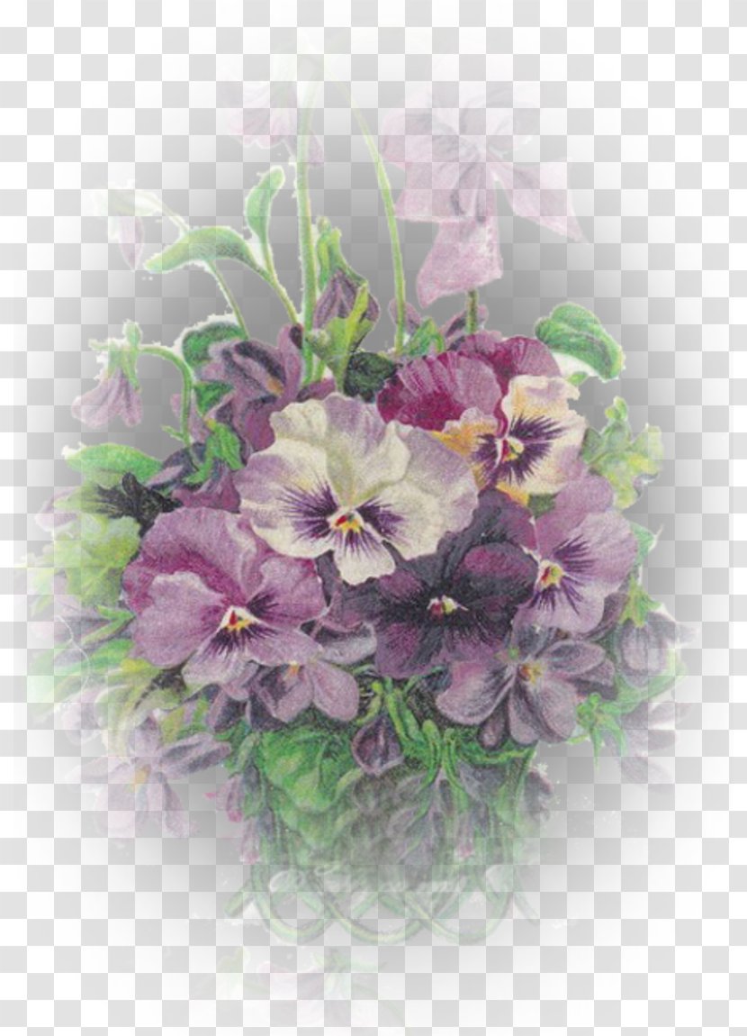Floral Design Cut Flowers Violet Pansy - Artificial Flower Transparent PNG