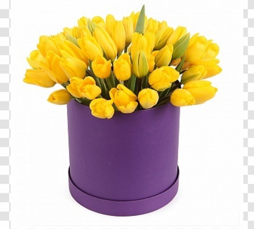 Flower Bouquet Tulip Yellow Gift - Violet Transparent PNG