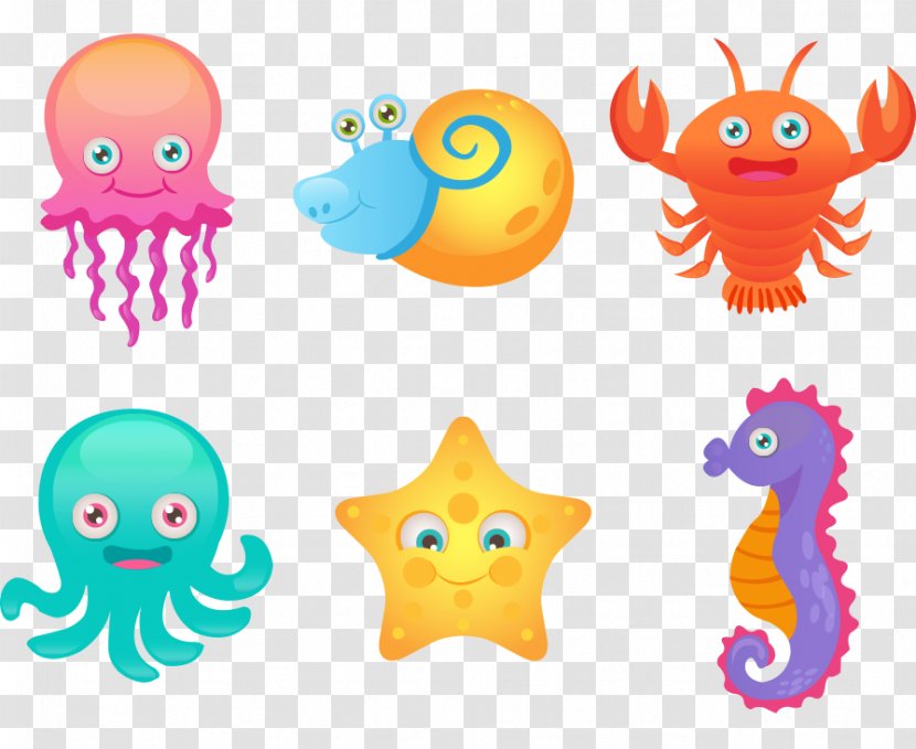 Drawing Image Octopus Aquatic Animal - Bio Cartoon Transparent PNG