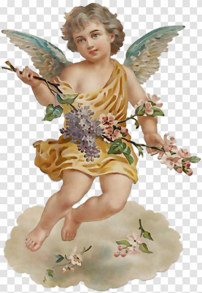 Angel Figurine Fictional Character Supernatural Creature Cupid - Mythical Wing Transparent PNG