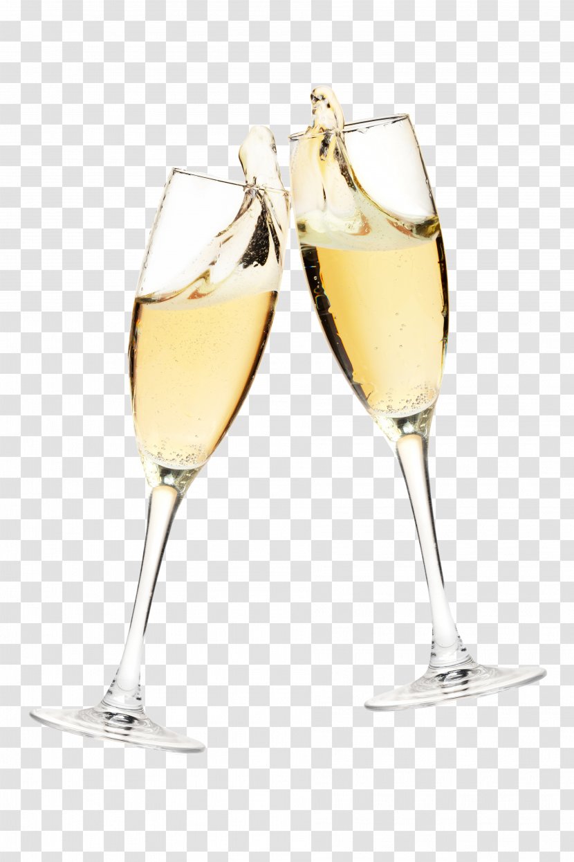 Champagne Cocktail Sparkling Wine - Glass - Free Toast Pull Pictures Transparent PNG