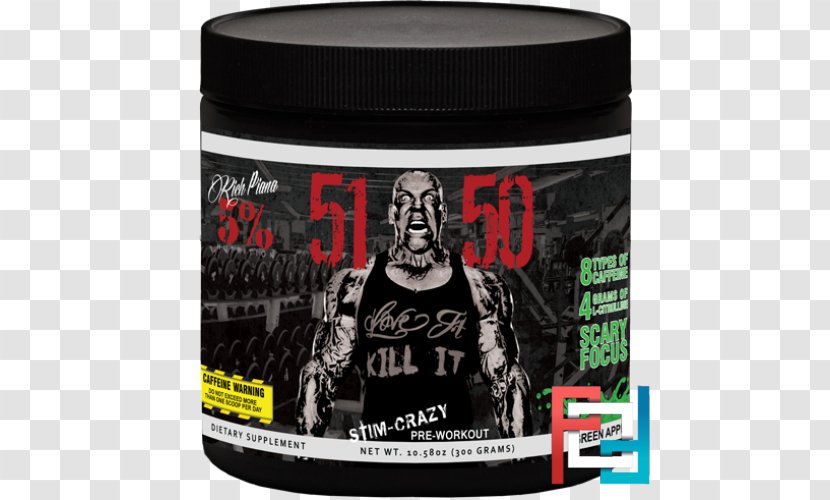 Dietary Supplement Pre-workout Sports Nutrition Bodybuilding - Exercise - Rich Piana Transparent PNG