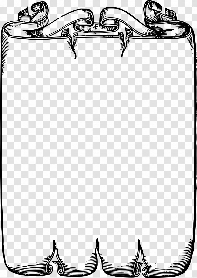 Black And White Clip Art - Scroll Designs Transparent PNG