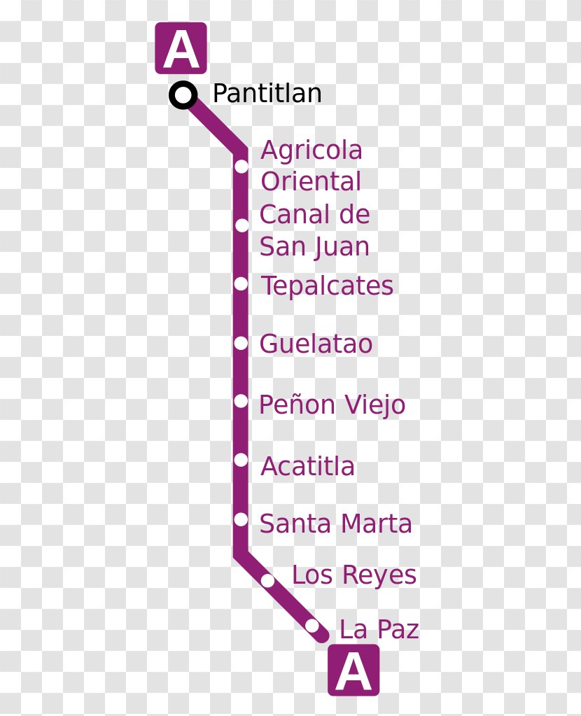 Metro Guelatao Tepalcates Pantitlán Santa Marta Agrícola Oriental - Magenta - Line City Transparent PNG
