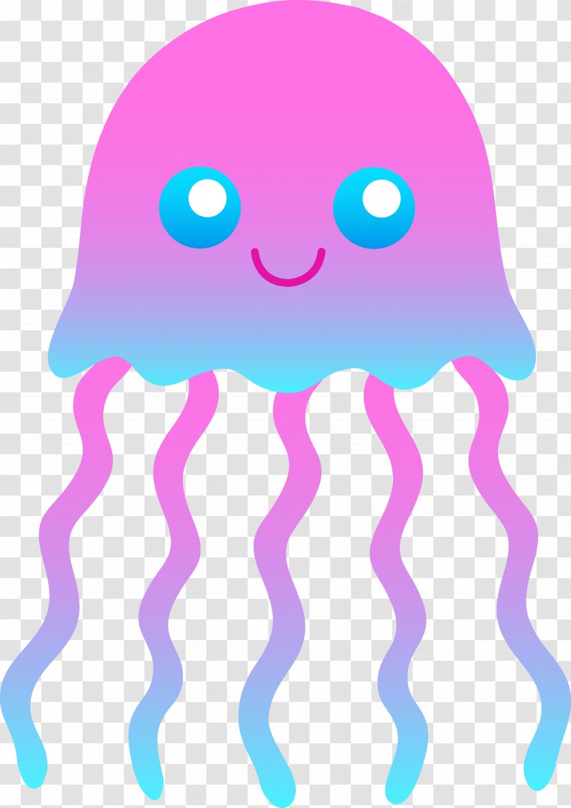 Blue Jellyfish Free Content Clip Art - Nose - Ocean Clipart Transparent PNG