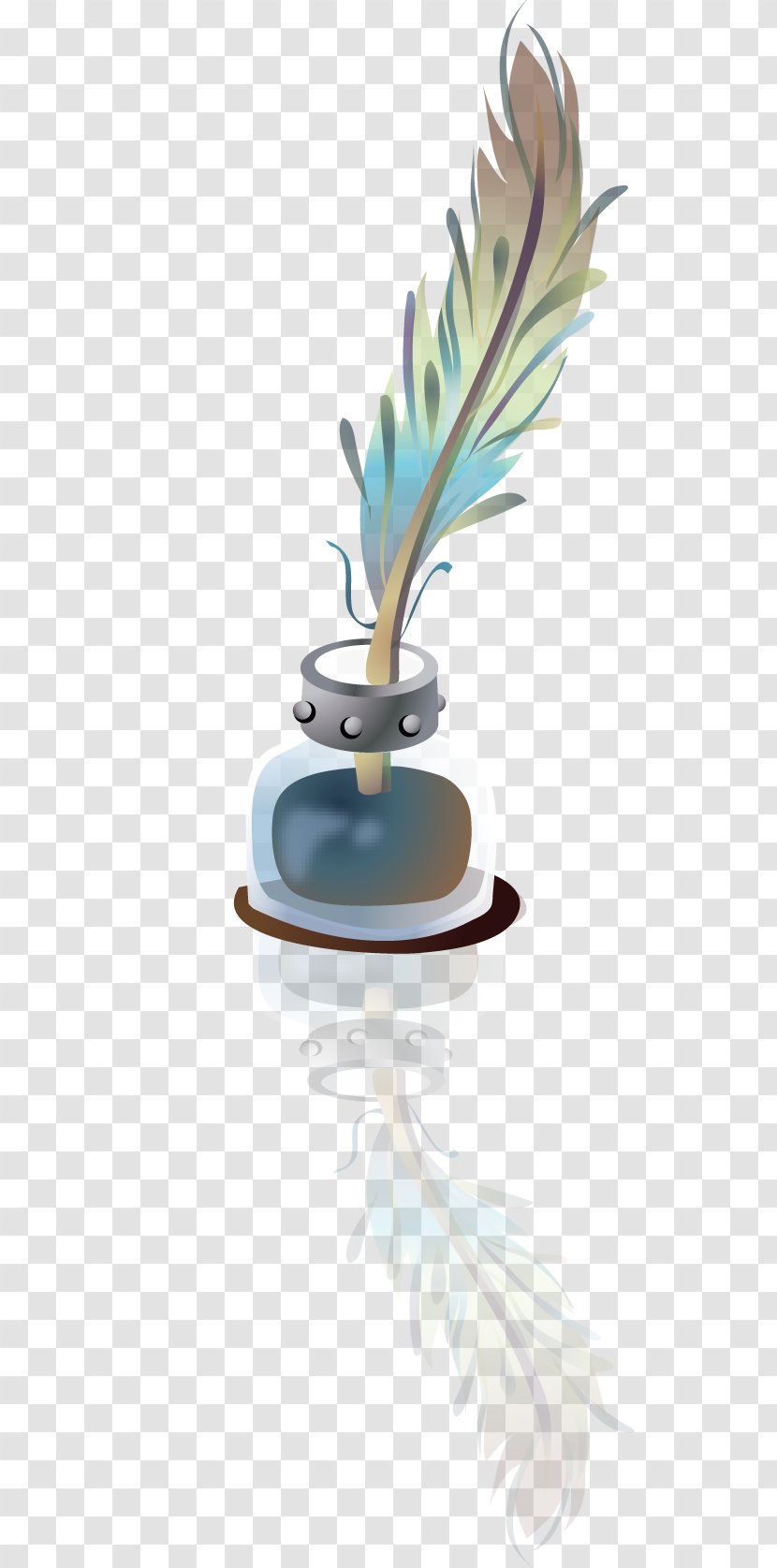 Feather Quill Fountain Pen - Cartoon Transparent PNG