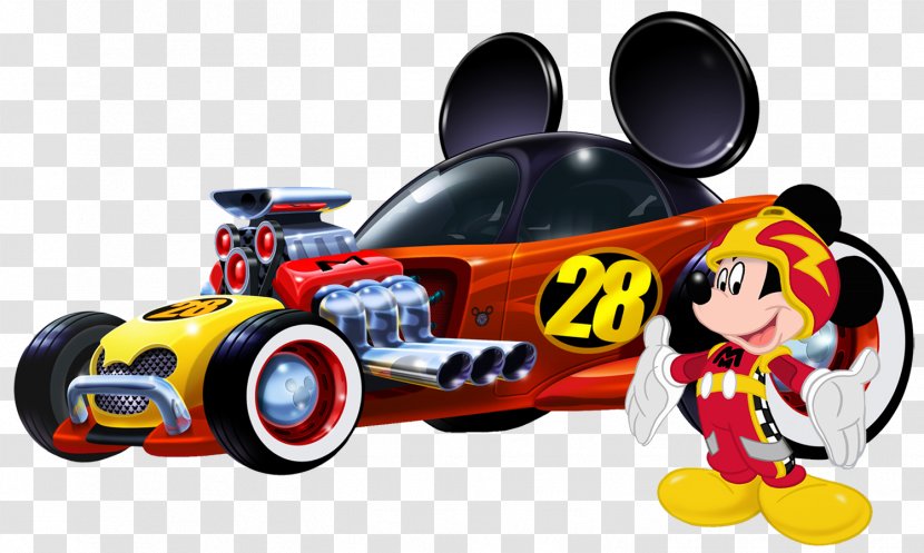 Mickey Mouse Minnie Daisy Duck Donald Pluto - Race Car Transparent PNG