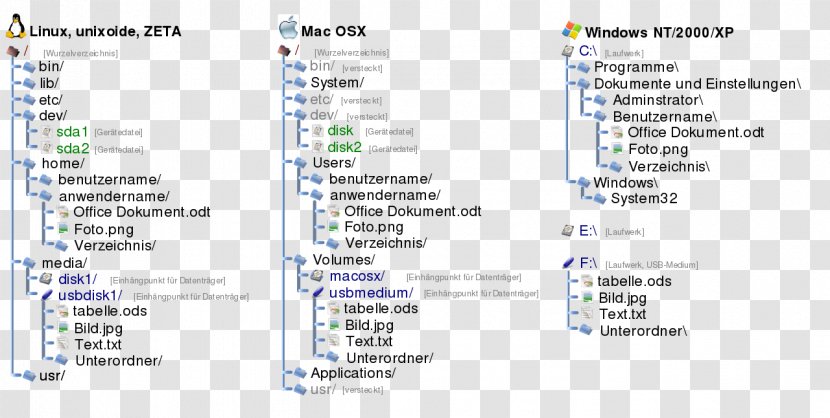 File System Directory Structure Computer Hierarchy - Hard Drives Transparent PNG