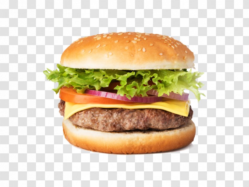Hamburger Cheeseburger Star Chicken Restaurant French Fries - Original Sandwich - Bun Transparent PNG