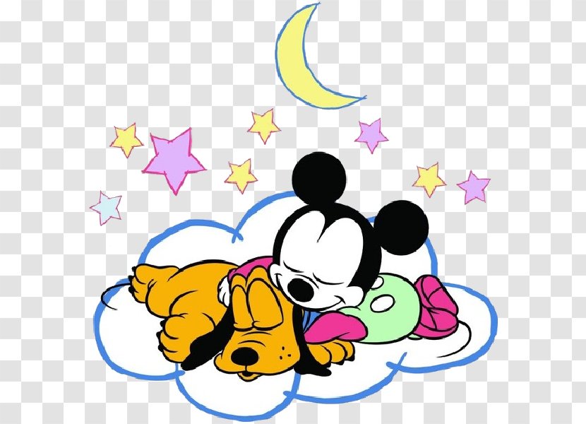 Pluto Minnie Mouse Mickey Daisy Duck Donald - Sleeping Baby Transparent PNG