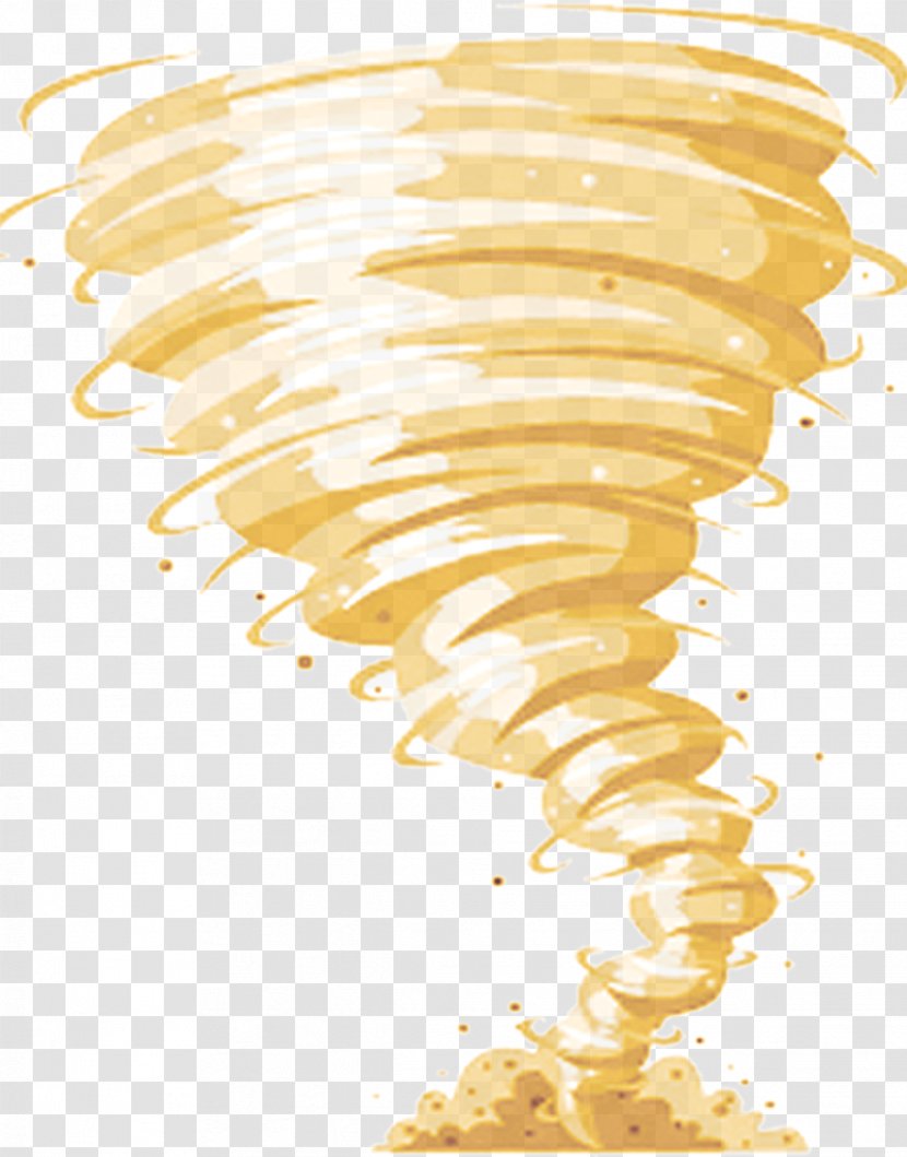 Tornado Euclidean Vector Wind - Yellow - Beautiful Transparent PNG