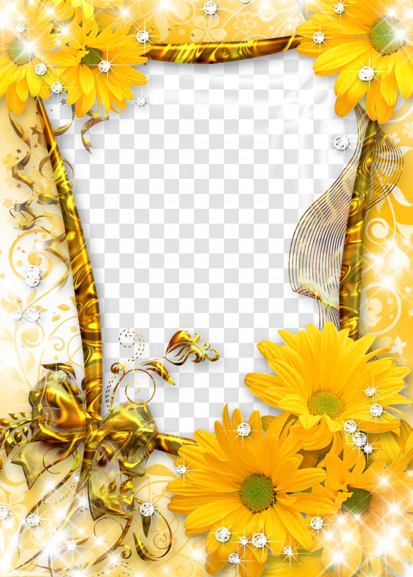 Picture Frame Flower - Bouquet - Sunflower Gold Transparent PNG