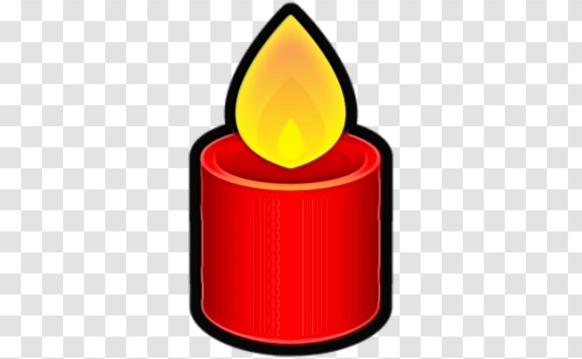 Christmas Lights Cartoon - Candle - Flameless Yellow Transparent PNG