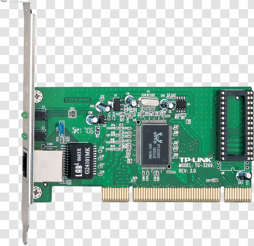 Network Cards & Adapters Gigabit Ethernet Conventional PCI - Electronic Engineering - Computer Transparent PNG