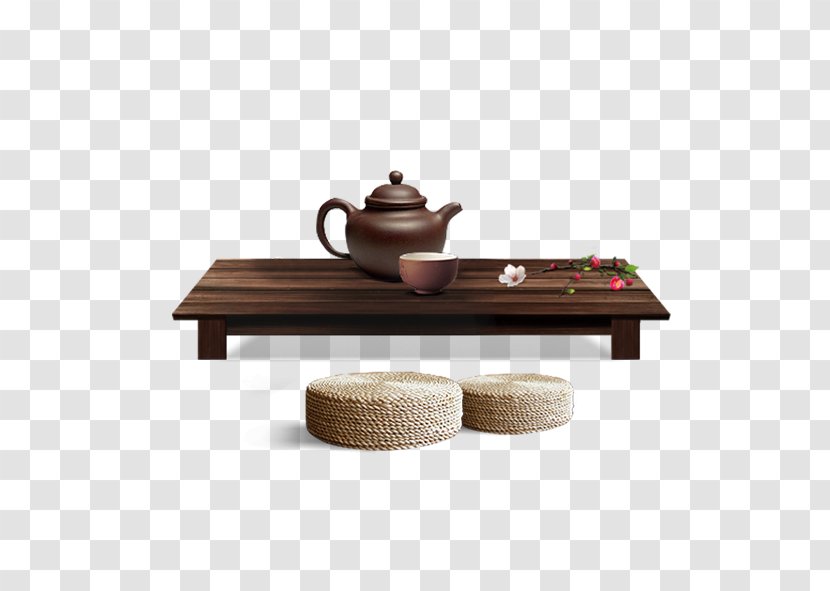 Green Tea Chinese Ceremony Japanese - Cup - Table And Cushions Transparent PNG