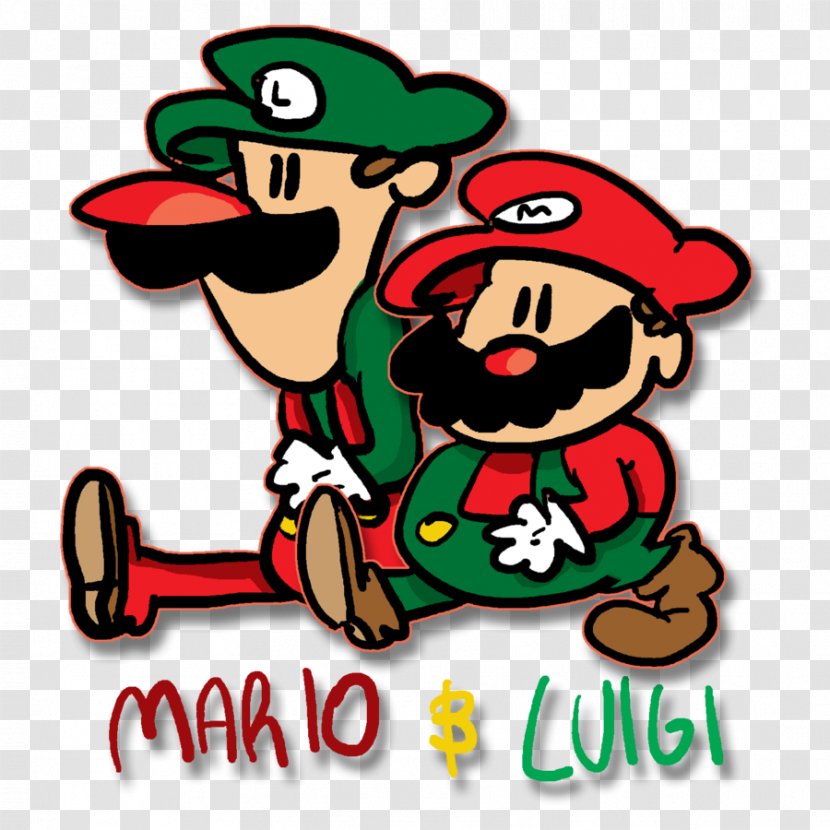 Christmas Cartoon Plant Character Clip Art - Area - Mario E Luigi Transparent PNG