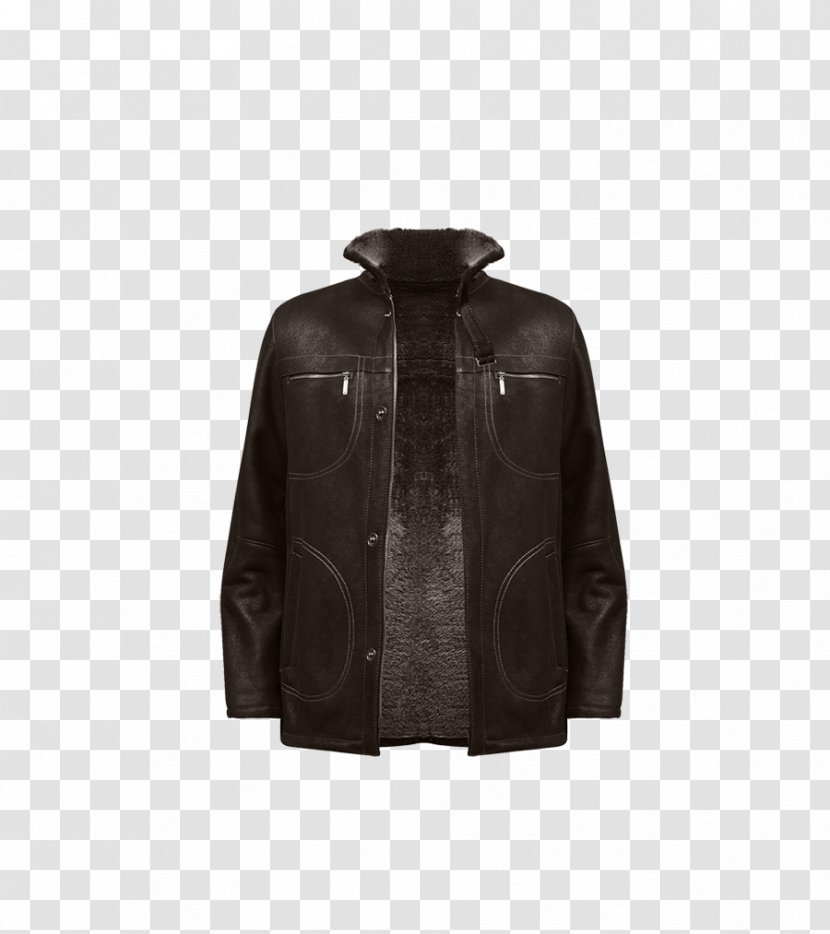 Shearling Coat Leather Jacket - Handbag Transparent PNG