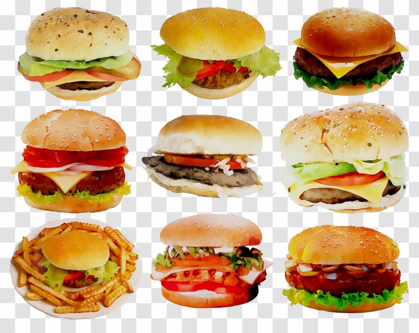 Slider Cheeseburger Hamburger Junk Food - Sandwich - Veggie Burger Transparent PNG