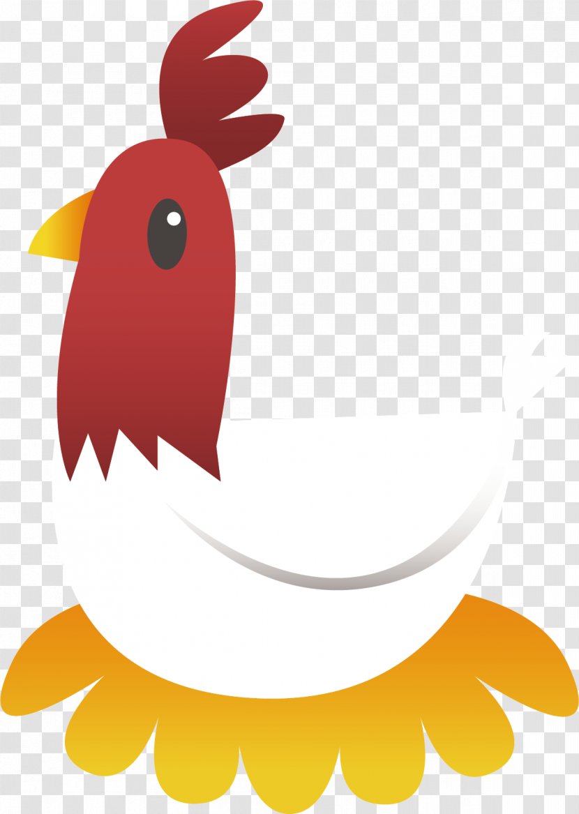Rooster Chicken Drawing Illustration - Cartoon Cock Vector Transparent PNG