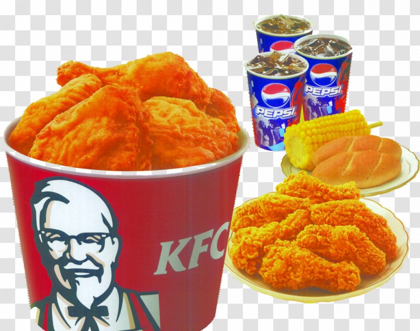 Colonel Sanders KFC Fried Chicken Fast Food - Cola - Happy Family Bucket Transparent PNG