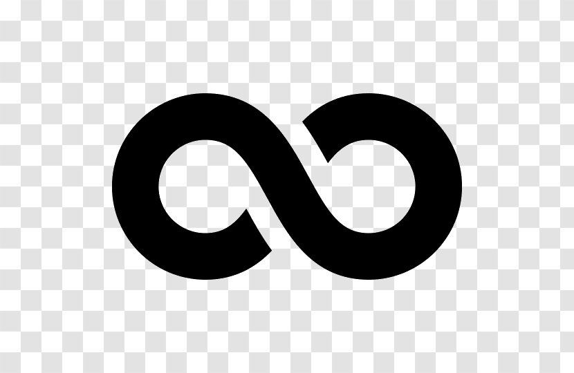 Infinity Symbol Logo - Black And White Transparent PNG