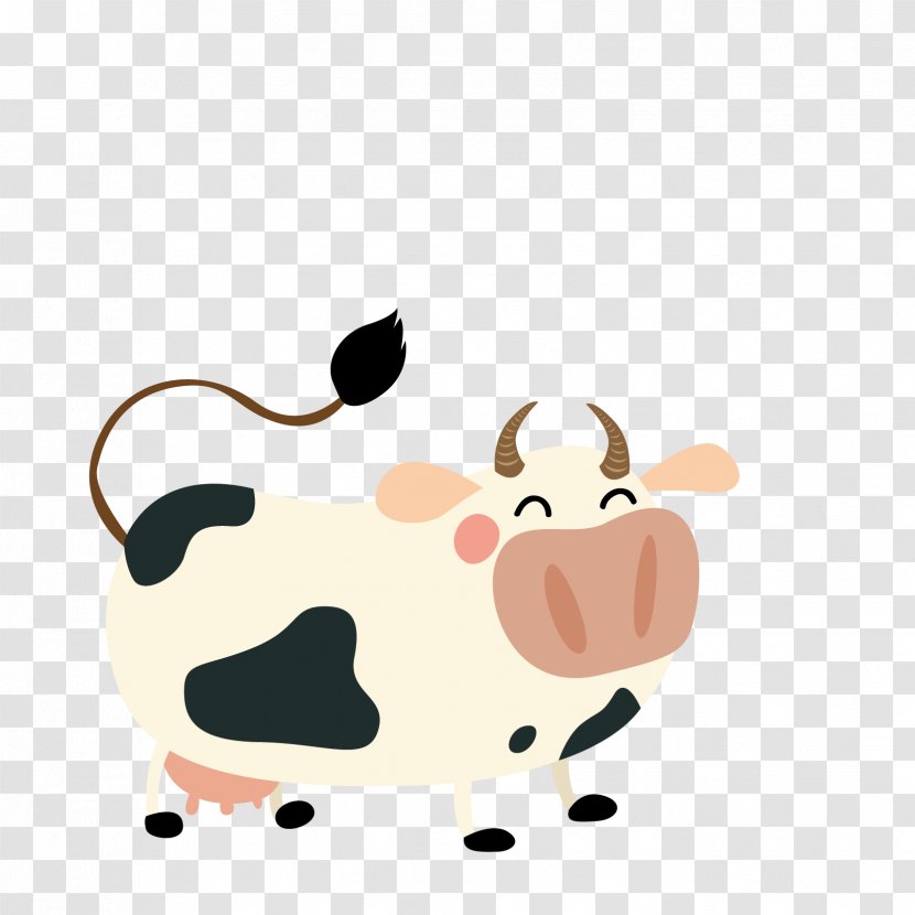 Dairy Cattle Drawing - Snout - Cartoon Cow Transparent PNG
