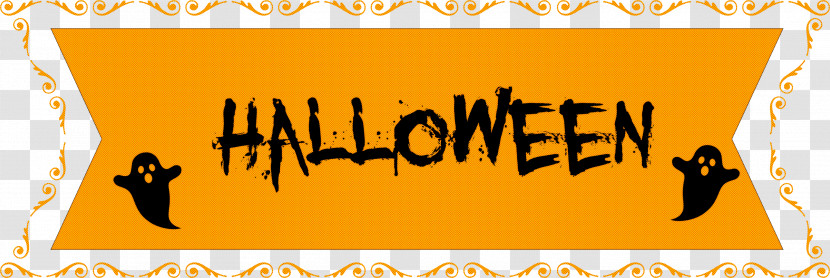 Happy Halloween Banner Transparent PNG