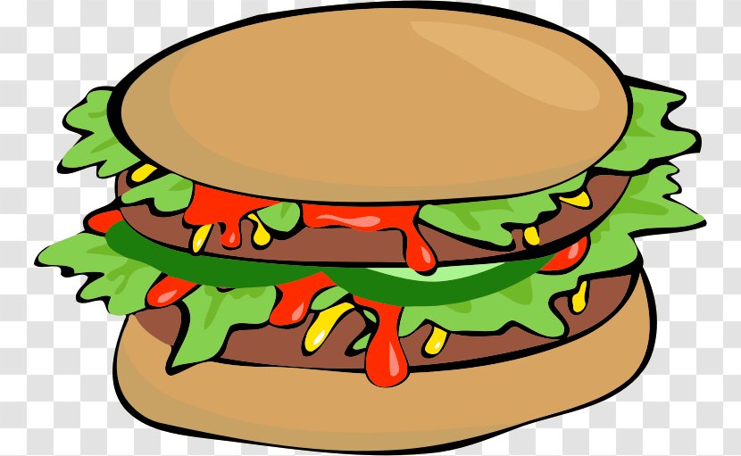 Junk Food Hamburger Fast Clip Art - Cheeseburger Transparent PNG