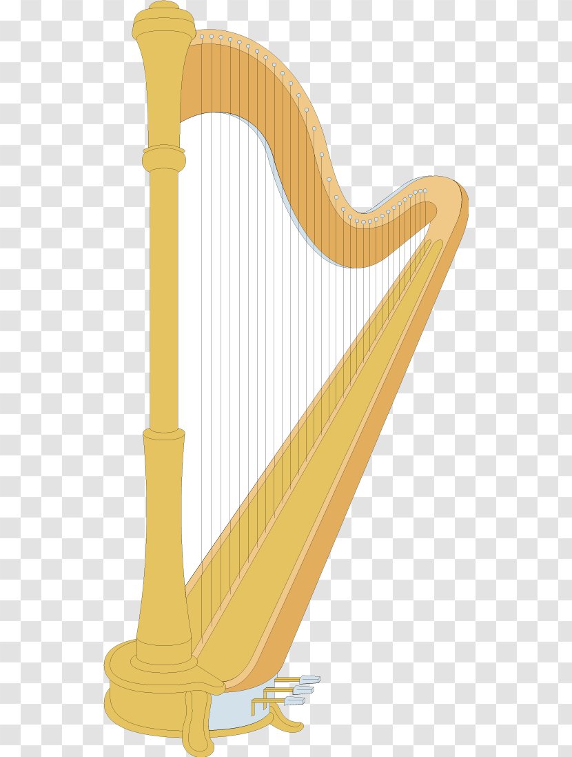 Celtic Harp Clip Art - Logo - Vector Yellow Transparent PNG