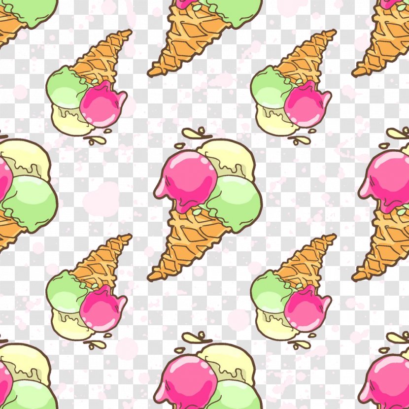 Ice Cream Cone Dessert - Tangerine - Comics Transparent PNG