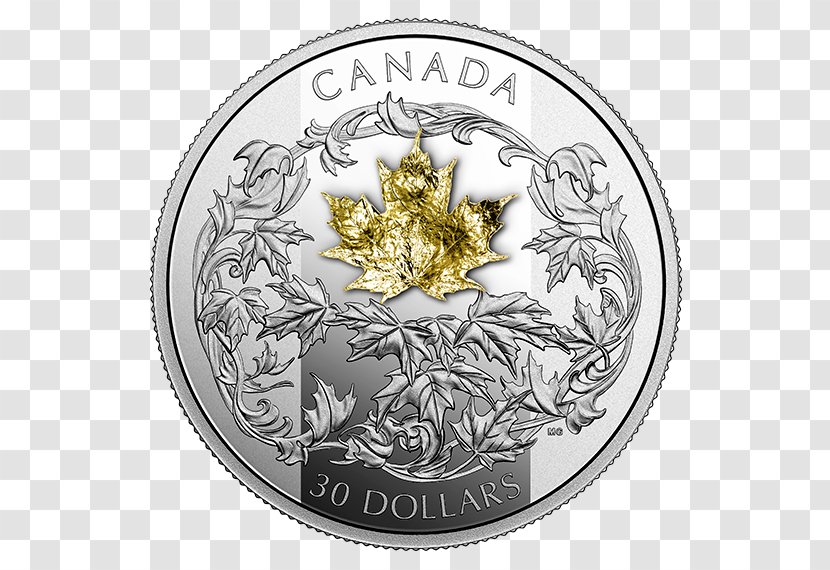 Canada Canadian Gold Maple Leaf Silver Coin Royal Mint - Money Transparent PNG