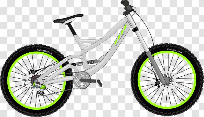Downhill Mountain Biking Bicycle Bike Clip Art - Automotive Wheel System - Accessories Cliparts Transparent PNG