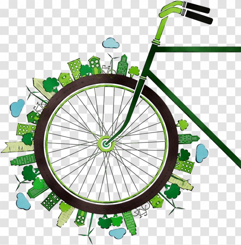 Bicycle Wheels Frames Tires Road - Recreation - Green Transparent PNG