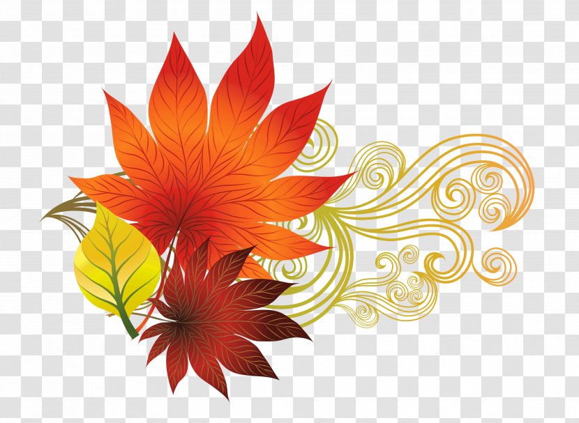 Autumn Leaf Color Clip Art - Fall Leaves Decoration Clipart Picture Transparent PNG