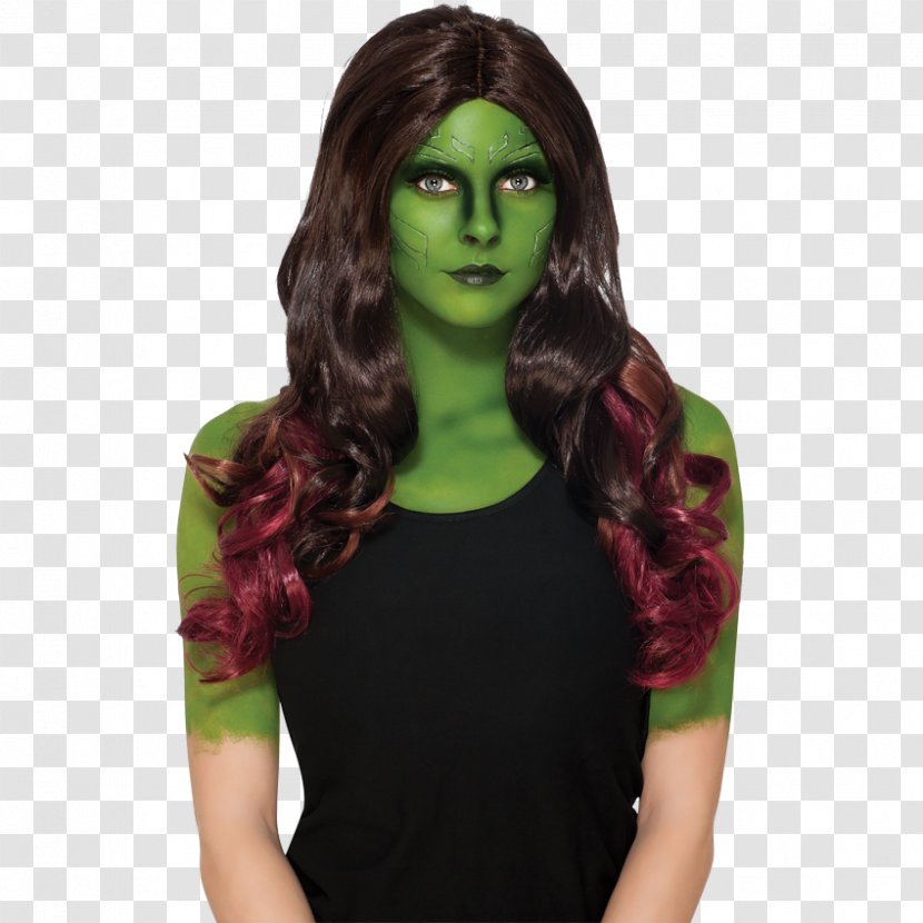 Guardians Of The Galaxy Gamora Star-Lord Rocket Raccoon Halloween Costume - Brown Hair Transparent PNG