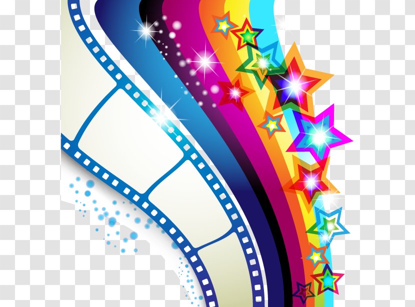Royalty-free Stock Photography Film Clip Art - Hand Drawn Colorful Elements Rainbow Stars Transparent PNG