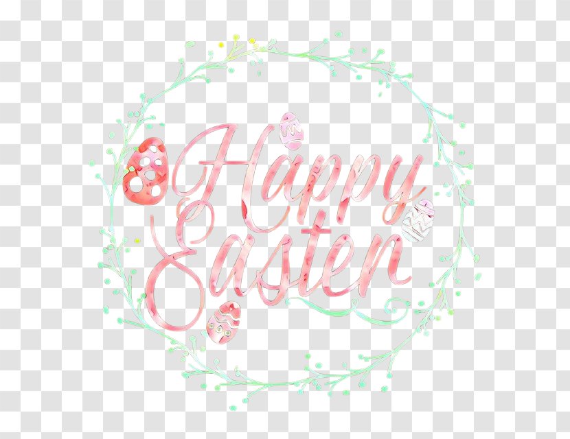 Easter Bunny Clip Art Image - Text Transparent PNG