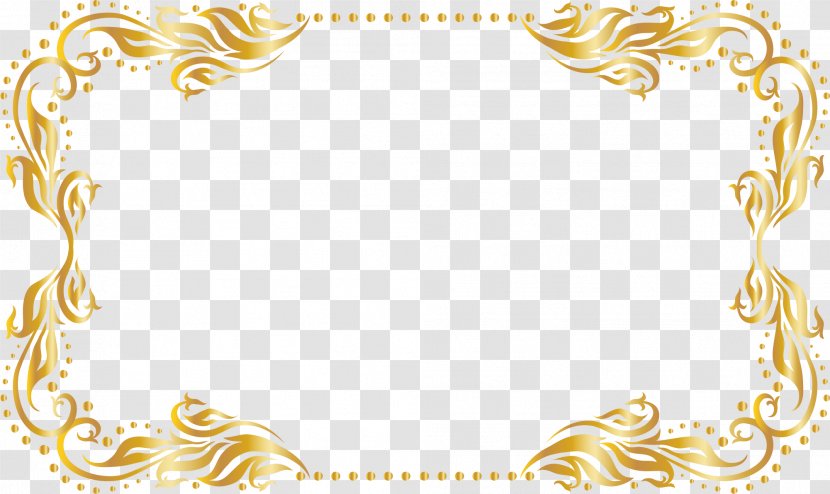 Picture Frame Gold Clip Art - Yellow - Golden Tree Rattan Transparent PNG