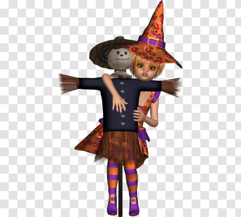 Halloween Doll Witch Scarecrow Pumpkin Transparent PNG