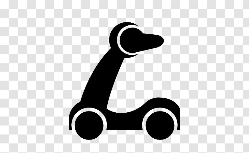 Kick Scooter Car Clip Art - Black And White Transparent PNG